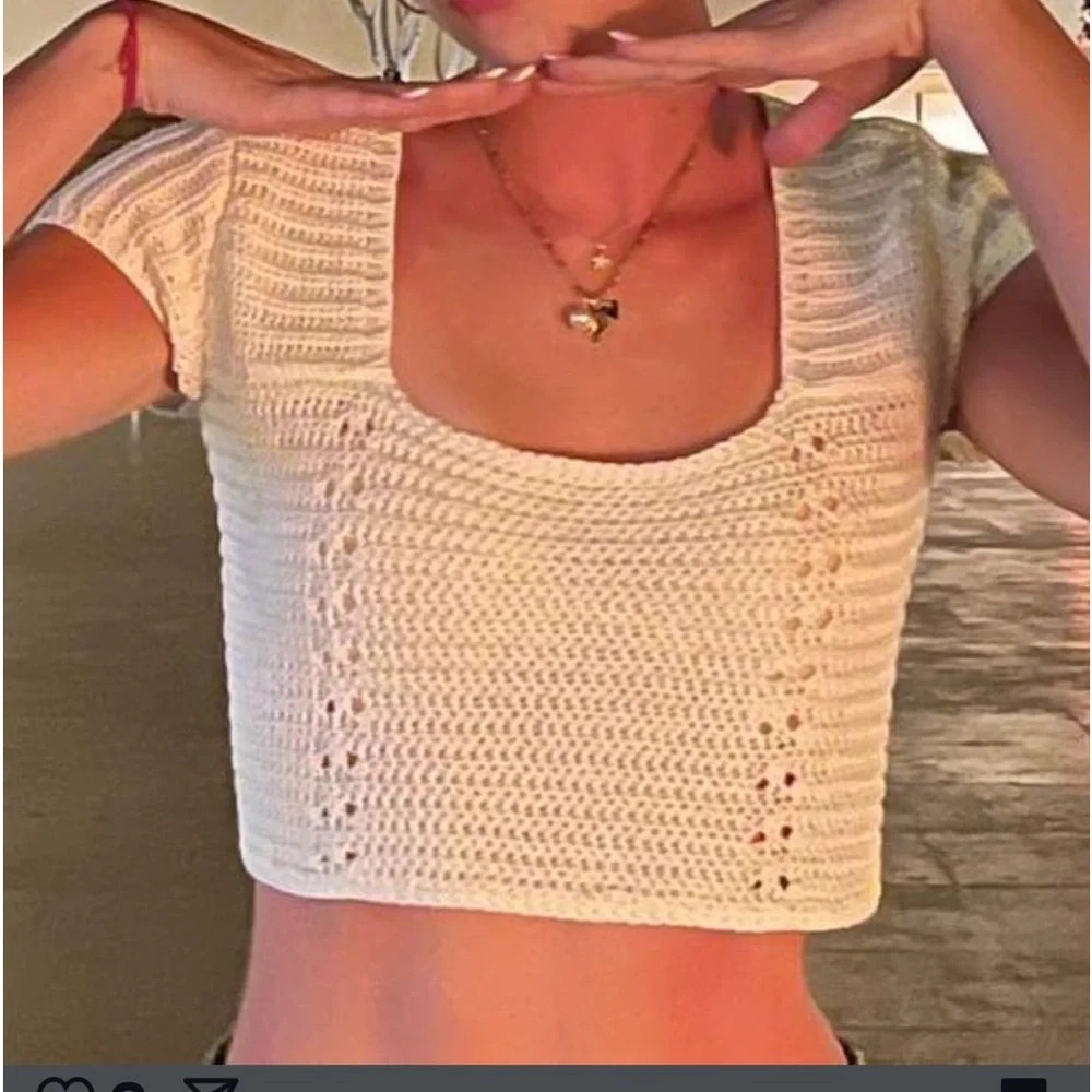 double zero open back short sleeve top